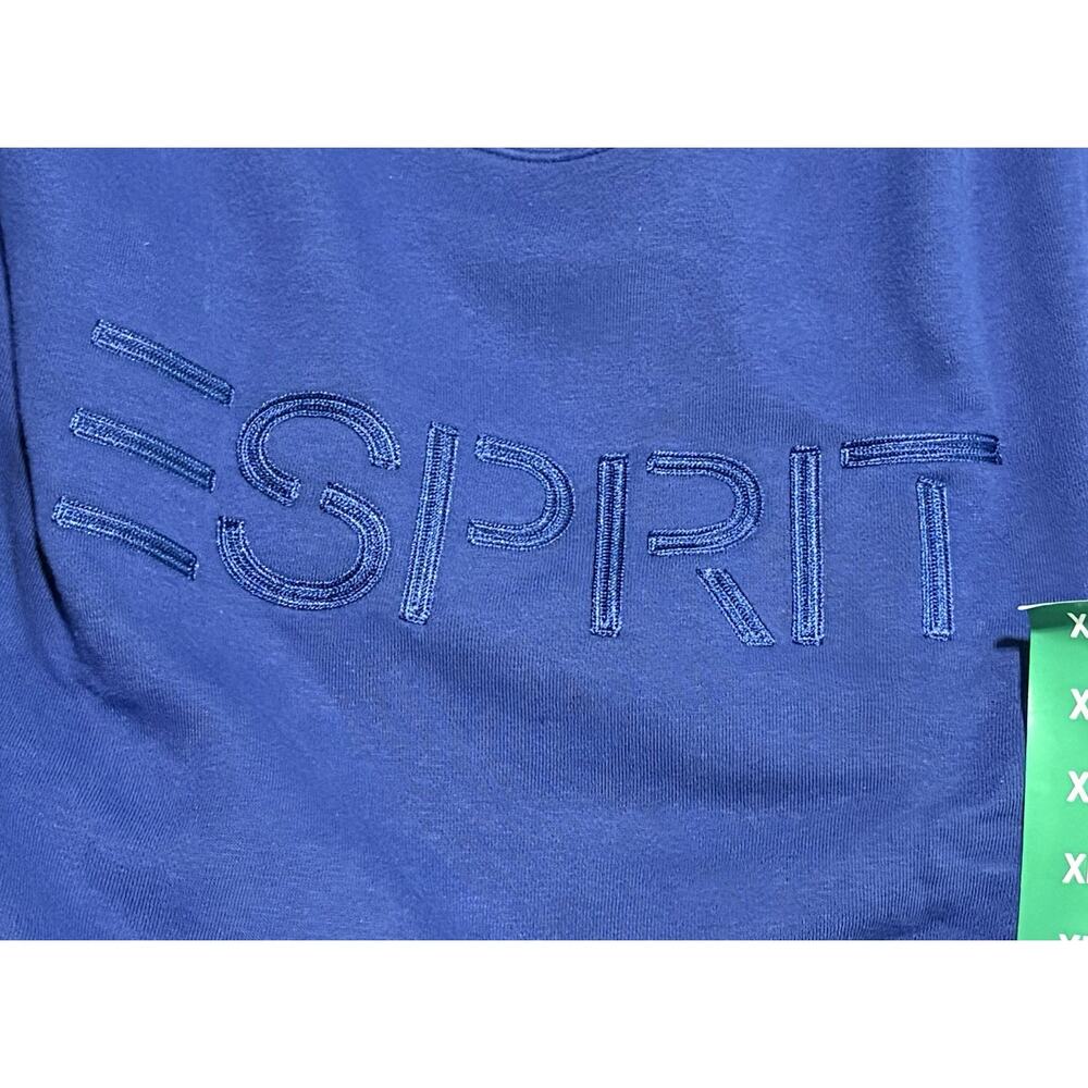 Esprit Costco Crewneck Sweatshirt Womens Sz XL Blue Retro Logo NWT - Picture 9 of 10